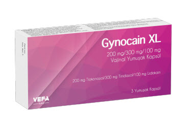 GYNOCAIN XL 200 MG/300 MG/100 MG VAJINAL YUMUŞAK капсулы (3 OVUL)