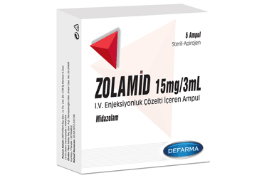 ZOLAMID 15 MG/3 ML IV/IM/REKTAL KULLANIM ICIN COZLETI ICEREN ампулы