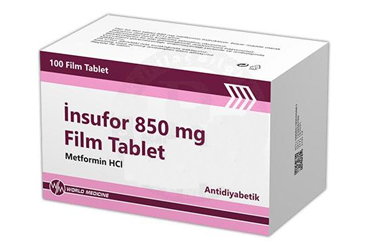 INSUFOR 850 MG таблетки покрытые оболочкой (100 ADET) — фото упаковки