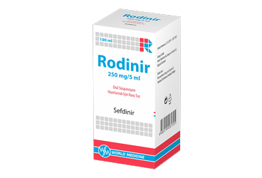 RODINIR 250 MG/5 ML суспензия для приёма внутрь HAZIRLAMAK ICIN KURU порошок, 100 ML