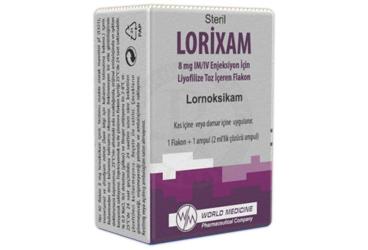 LORIXAM 8 MG IM/IV раствор для инъекций HAZIRLAMAK ICIN лиофилизированный порошок VE COZUCU (1 флакон)