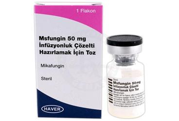 MSFUNGIN 50 MG раствор для инфузий HAZIRLAMAK ICIN порошок