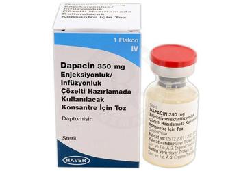 DAPACIN 350 MG ENJEKSIYONLUK/раствор для инфузий HAZIRLAMADA KULLANILACAK KONSANTRE ICIN порошок