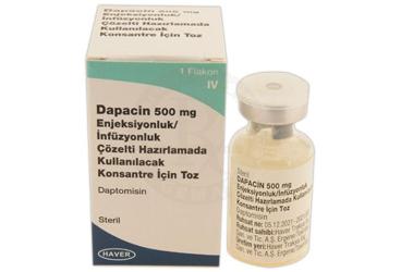 DAPACIN 500 MG ENJEKSIYONLUK/раствор для инфузий HAZIRLAMADA KULLANILACAK KONSANTRE ICIN порошок