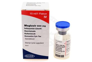 MSGLOVIR 500 MG раствор для инфузий HAZIRLAMADA KULLANILACAK KONSANTRE ICIN порошок