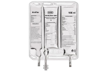 NUTRICLIN N7-1000E внутривенная инфузияLUK ELEKTROLITLI AMINO ASIT COZELTISI, GLUKOZ COZELTISI, LIPID эмульсияU 1500 ML