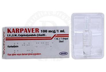 KARPAVER 100 MCG/1 ML I.V./I.M. ENJEKSİYONLUK ÇÖZELTİ (1 ампулы)