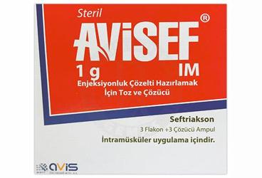 AVISEF 1 G IM раствор для инъекций HAZIRLAMAK ICIN порошок VE COZUCU