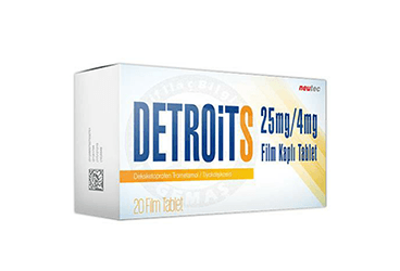 DETROITS 25MG/8MG таблетки покрытые оболочкой (14 таблетки)