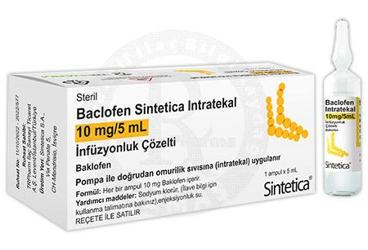 BACLOFEN SINTETICA INTRATEKAL 10 MG / 5 ML раствор для инфузий (1 ампулы)