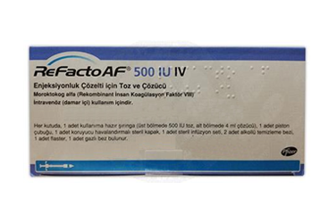 REFACTO AF 500 IU IV раствор для инъекций ICIN порошок VE COZUCU 1 флакон
