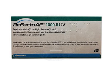 REFACTO AF 1000 IU IV раствор для инъекций ICIN порошок VE COZUCU 1 флакон