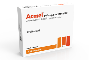 ACMEL 500 MG/5 ML IM/IV/SC ΡΠ°ΡΡΠ²ΠΎΡ Π΄Π»Ρ ΠΈΠ½ΡΠ΅ΠΊΡΠΈΠΉ (5 ADET)