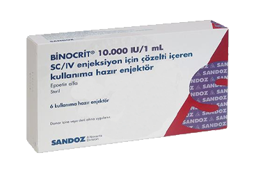 BINOCRIT 10000 IU/1,0 ML SC/IV ENJEKSIYON ICIN COZELTI ICEREN готовый к применению шприц-ручка (6 ADET)