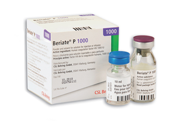 BERIATE 1000 IU IV ENJEKSIYONLUK / INFUZYONLUK лиофилизированный порошок VE COZUCUSU