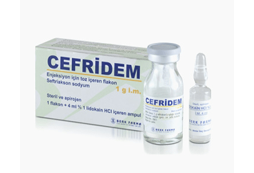 CEFRIDEM 1 GR I.M. ENJEKSIYON ICIN порошок ICEREN флакон