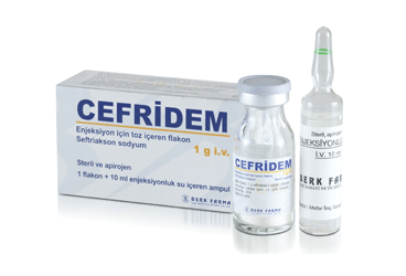 CEFRIDEM 1 GR I.V. ENJEKSIYON ICIN порошок ICEREN флакон