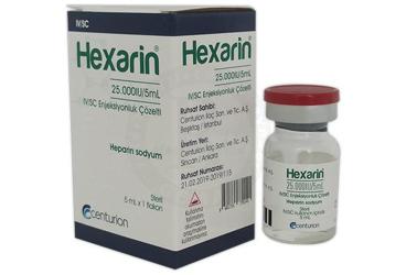 HEXARIN 25000 IU / 5 ML IV / SC раствор для инъекций (1 ADET)