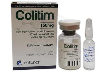 COLITIM 150 MG IM/IV ENJEKSIYONLUK VE INHALASYONLUK COZELTI HAZIRLAMAK ICIN лиофилизированный порошок VE COZUCU