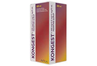 KONGEST 160 MG+2,5 MG+1 MG/5 ML детский ŞURUP (100 ML)
