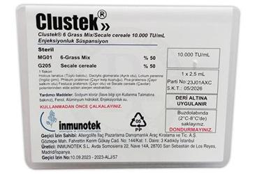 CLUSTEK 6 GRASS MIX/SECALE CEREALE 10.000 TU/ML ENJEKSIYONLUK суспензия (1 флакон)