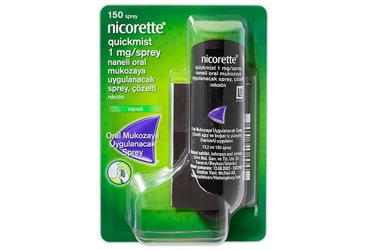 NICORETTE QUICKMIST 1 MG/спрей NANELI ORAL MUKOZAYA UYGULANACAK спрей, COZELTI (1 SISE)