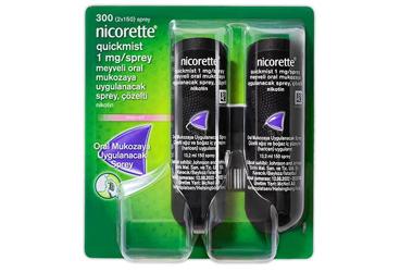 NICORETTE QUICKMIST 1 MG/спрей MEYVELI ORAL MUKOZAYA UYGULANACAK спрей, COZELTI (2 ADET)