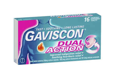 GAVISCON DOUBLE ACTION 250 MG / 106,5 MG / 187,5 MG жевательные таблетки (48 таблетки)