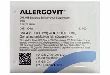 ALLERGOVIT 006 A + B BASLANGIC ENJEKSIYONLUK суспензия
