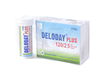 DELODAY Plus 120 MG /2,5 MG шипучие таблетки