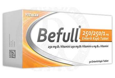BEFULL 250/250/1 MG 50 ENTERIK KAPLI таблетки