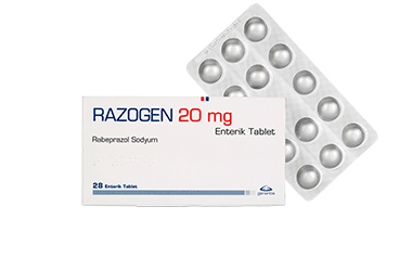 RAZOGEN 20 MG 28 ENTERIK KAPLI таблетки