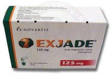 EXJADE 125 MG 28 ADET SUDA DAGILABILEN таблетки