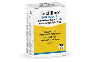 IECILLINE 400.000 IU раствор для инъекций HAZIRLAMAK ICIN порошок (1 флакон)