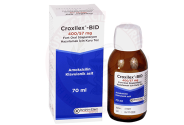 CROXILEX-BID 400/57 MG Forte суспензия для приёма внутрь HAZIRLAMAK ICIN KURU порошок (100 ML)