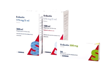 ERDOSTIN 175 MG /5 ML суспензия ICIN KURU порошок, 200 ML