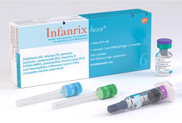 INFANRIX HEXA 0,5 ML ENJEKSİYON İÇİN SÜSPANSİYON İÇEREN HAZIR ENJEKTÖR VE лиофилизированный порошок İÇEREN флакон