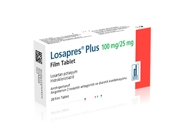 LOSAPRES Plus 100/25 MG 28 таблетки покрытые оболочкой