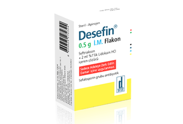 DESEFIN 0,5 G I.M. раствор для инъекций HAZIRLAMAK ICIN порошок (1 флакон)