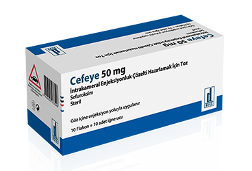 CEFEYE 50 MG INTRAKAMERAL раствор для инъекций HAZIRLAMAK ICIN порошок (10 флакон)