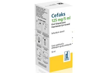 CEFAKS 125 MG/5 ML суспензия для приёма внутрь HAZIRLAMAK ICIN гранулы 50 ML