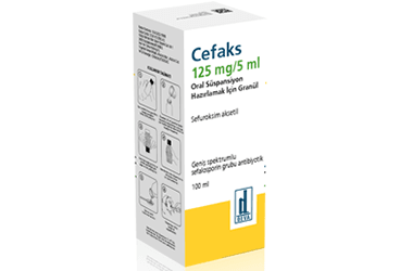CEFAKS 125 MG/5 ML суспензия для приёма внутрь HAZIRLAMAK ICIN гранулы 100 ML