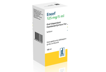 ENCEF 125 MG/5ML суспензия для приёма внутрь HAZIRLAMAK ICIN KURU порошок (100 ML)