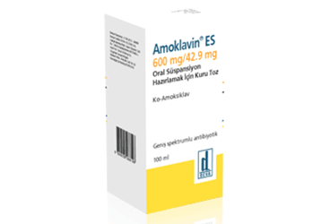 AMOKLAVIN ES 600/42,9 MG суспензия для приёма внутрь ICIN KURU порошок 150 ML