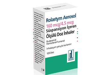 ROLASTYM AEROSOL 160 MCG/4,5 MCG суспензия ICEREN OLCULU DOZ INHALER (120 DOZ)