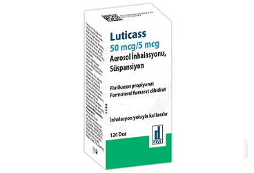 LUTICASS 50 MCG/ 5 MCG AEROSOL INHALASYONU, суспензия (120 DOZ)