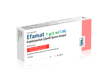 EFAMAT 1 GR/2 ML IM ENJ. COZELTI ICEREN ампулы