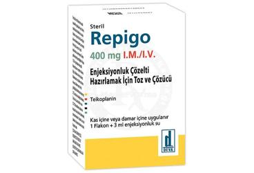 REPİGO 400 MG I.M./I.V. ENJEKSİYONLUK ÇÖZELTİ HAZIRLAMAK İÇİN порошок VE ÇÖZÜCÜ