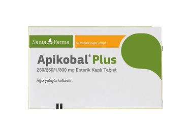 APIKOBAL Plus 250/250/1/300 MG 50 ENTERIK KAPLI таблетки