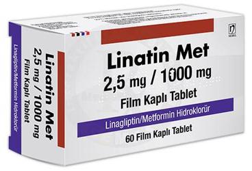 LINATIN MET 2,5 MG/1000 MG таблетки покрытые оболочкой (60 таблетки) — фото упаковки